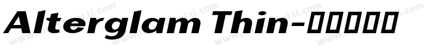 Alterglam Thin字体转换